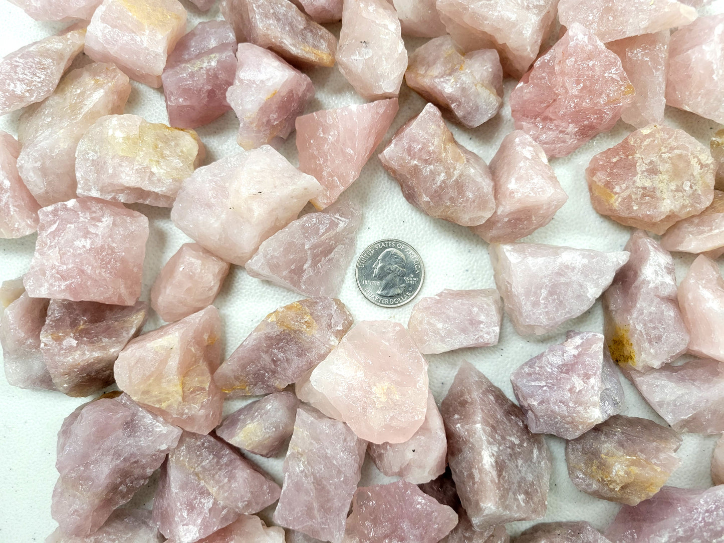 Lavender Rose Quartz Crystals - Raw Rough Stones Bulk