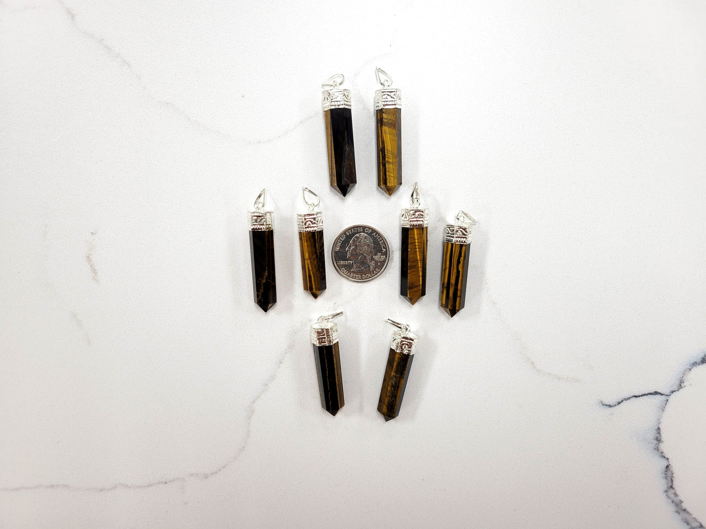 Crystal Pencil Pendants - Natural Gemstone Jewelry