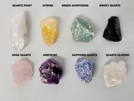 QUARTZ CRYSTALS SET - 8 PCS Quartz Family Set