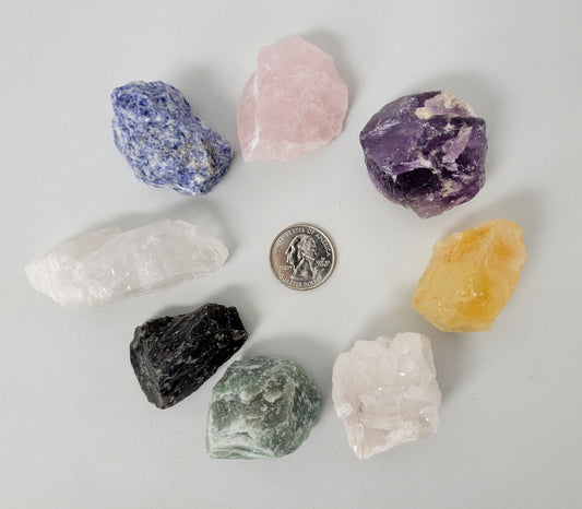 QUARTZ CRYSTALS SET - 8 PCS Quartz Family Set