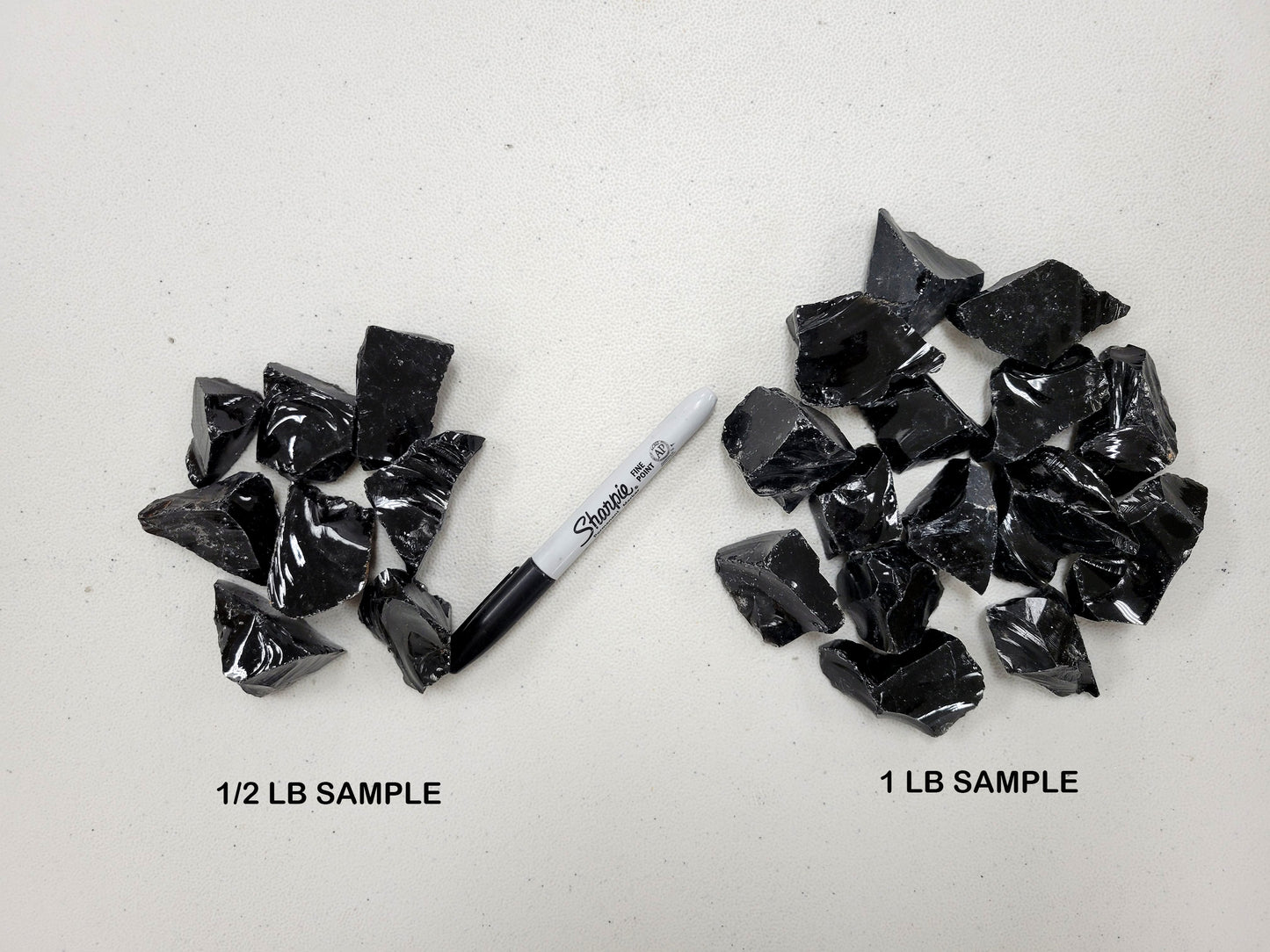 Black Obsidian Stone Chunks - Bulk Raw Crystals