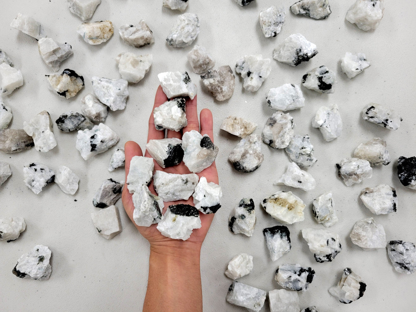Rainbow Moonstone Crystals - Rough Stones Bulk