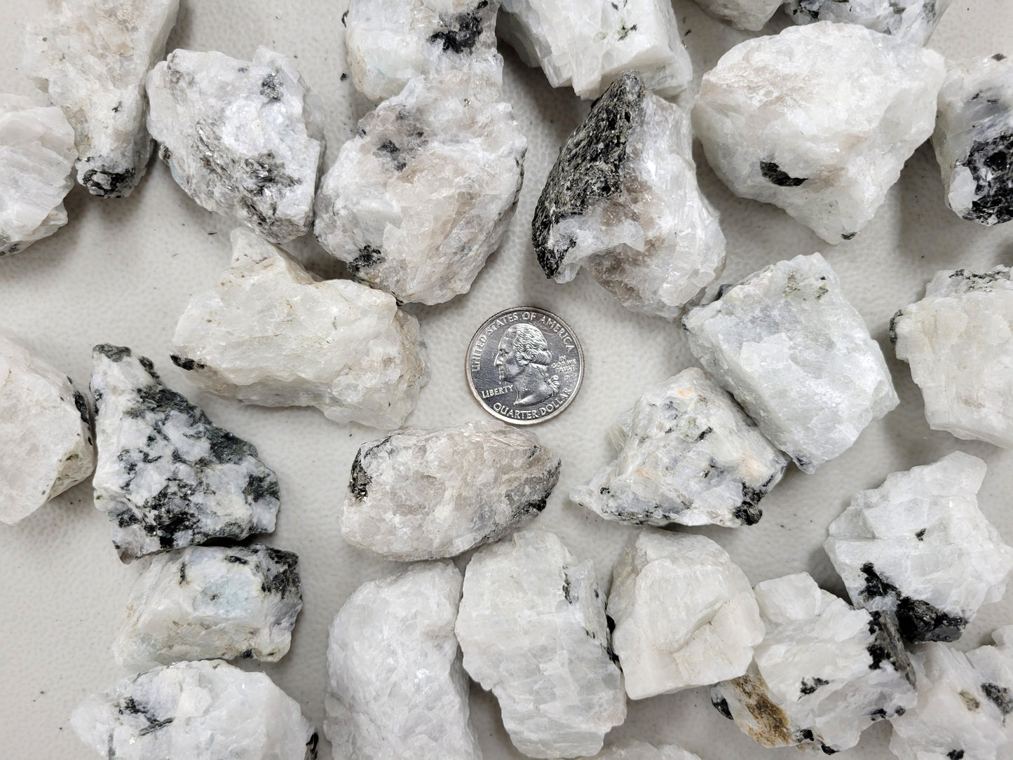 Rainbow Moonstone Crystals - Rough Stones Bulk