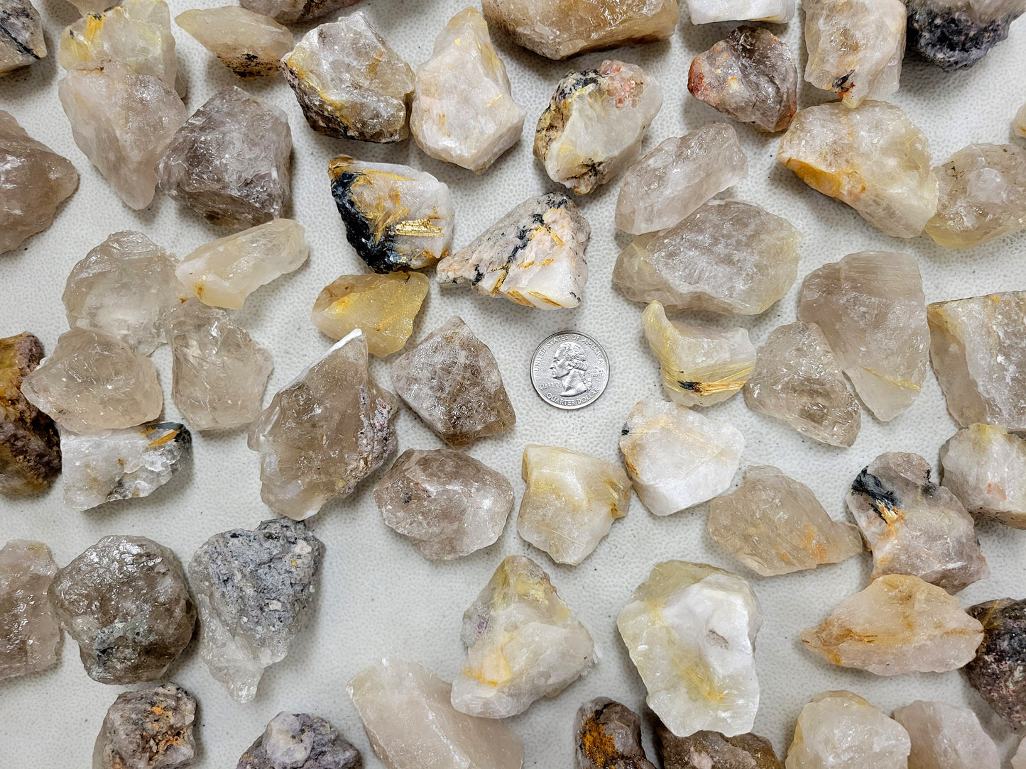 Rutilated Quartz Crystals Bulk - Rutile Quartz
