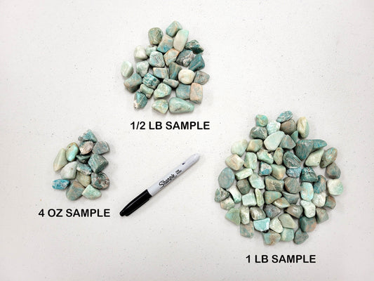 Tumbled Amazonite Bulk - Size SMALL