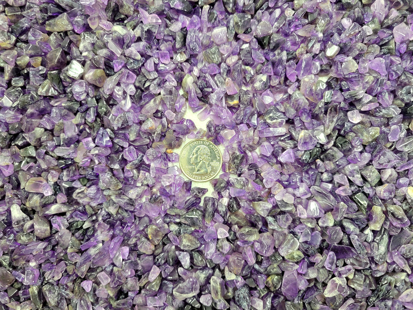 Tumbled Amethyst Crystal Chips Bulk