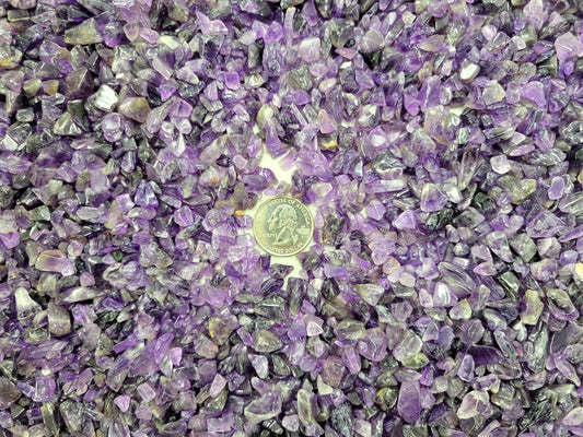 Tumbled Amethyst Crystal Chips Bulk