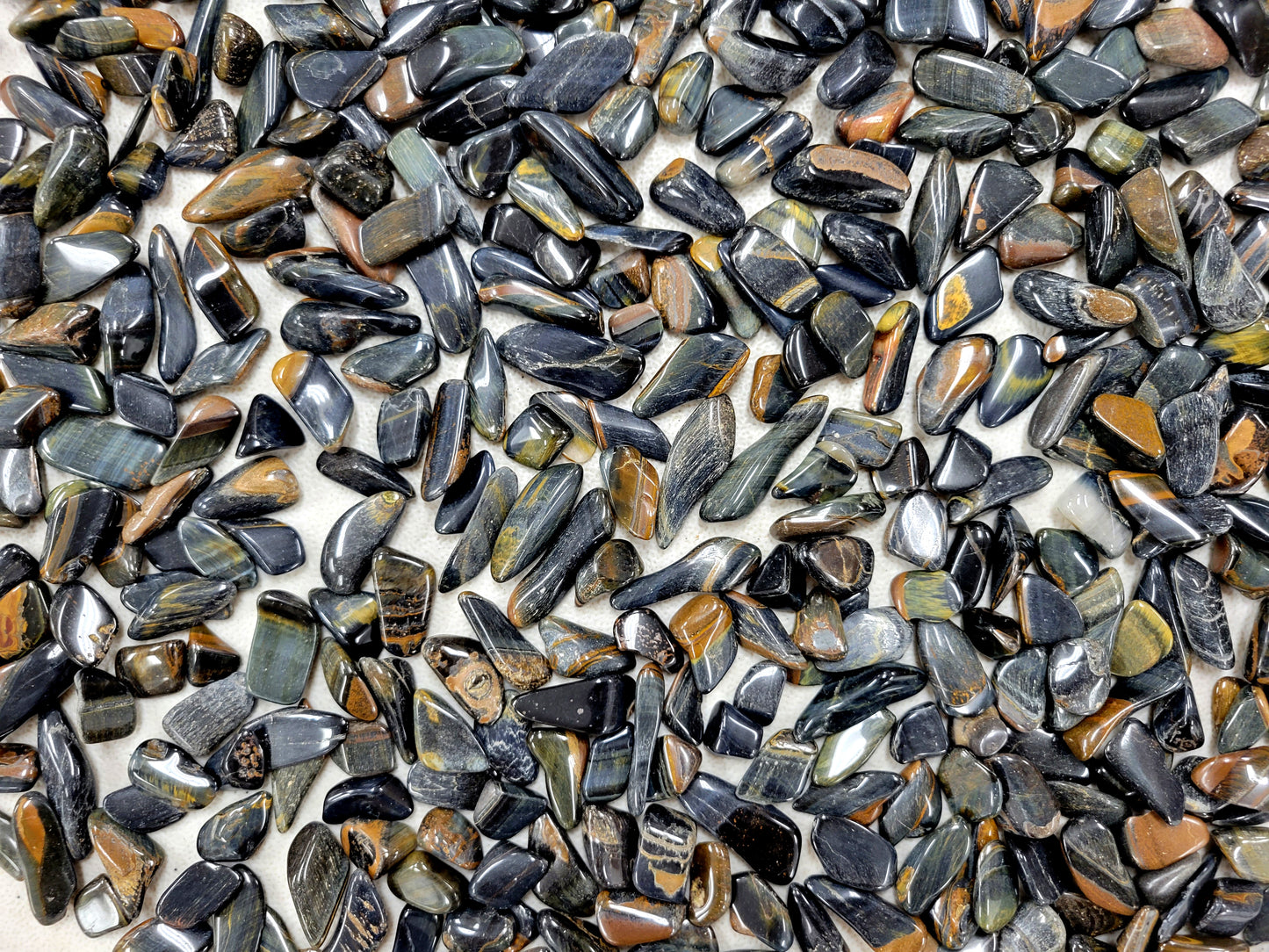 Tumbled Blue Tigers Eye Crystal Stones Bulk - Size Small 1/4 inch to 1.5 inches