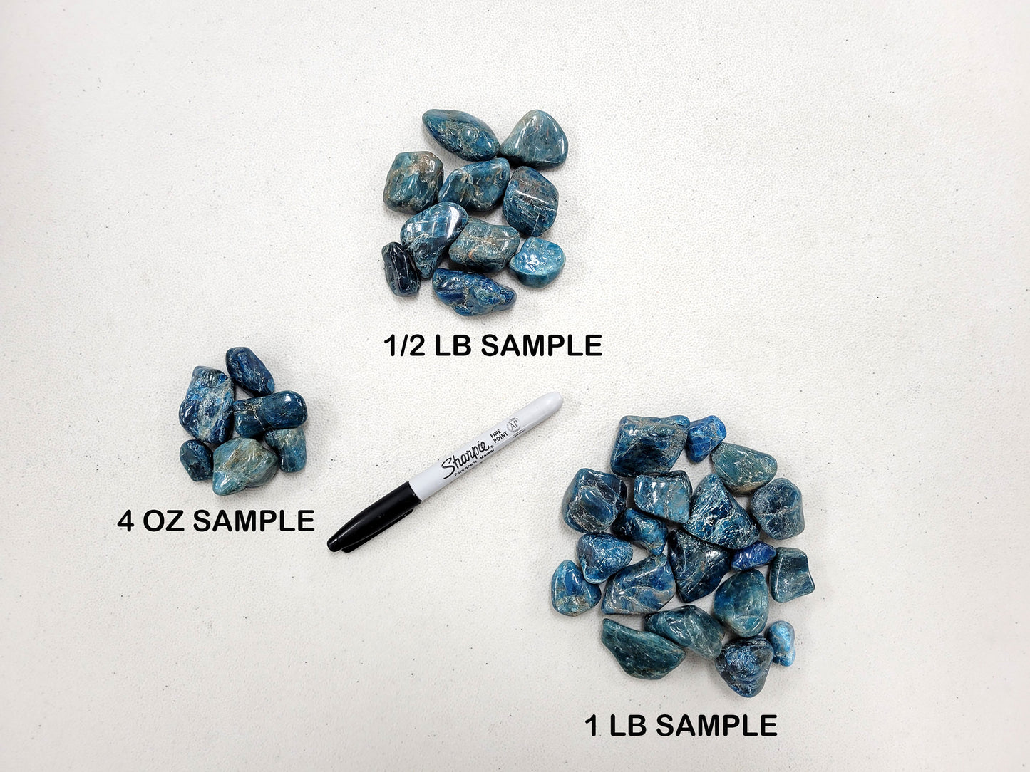Tumbled Blue Apatite Crystals Bulk from Madagascar