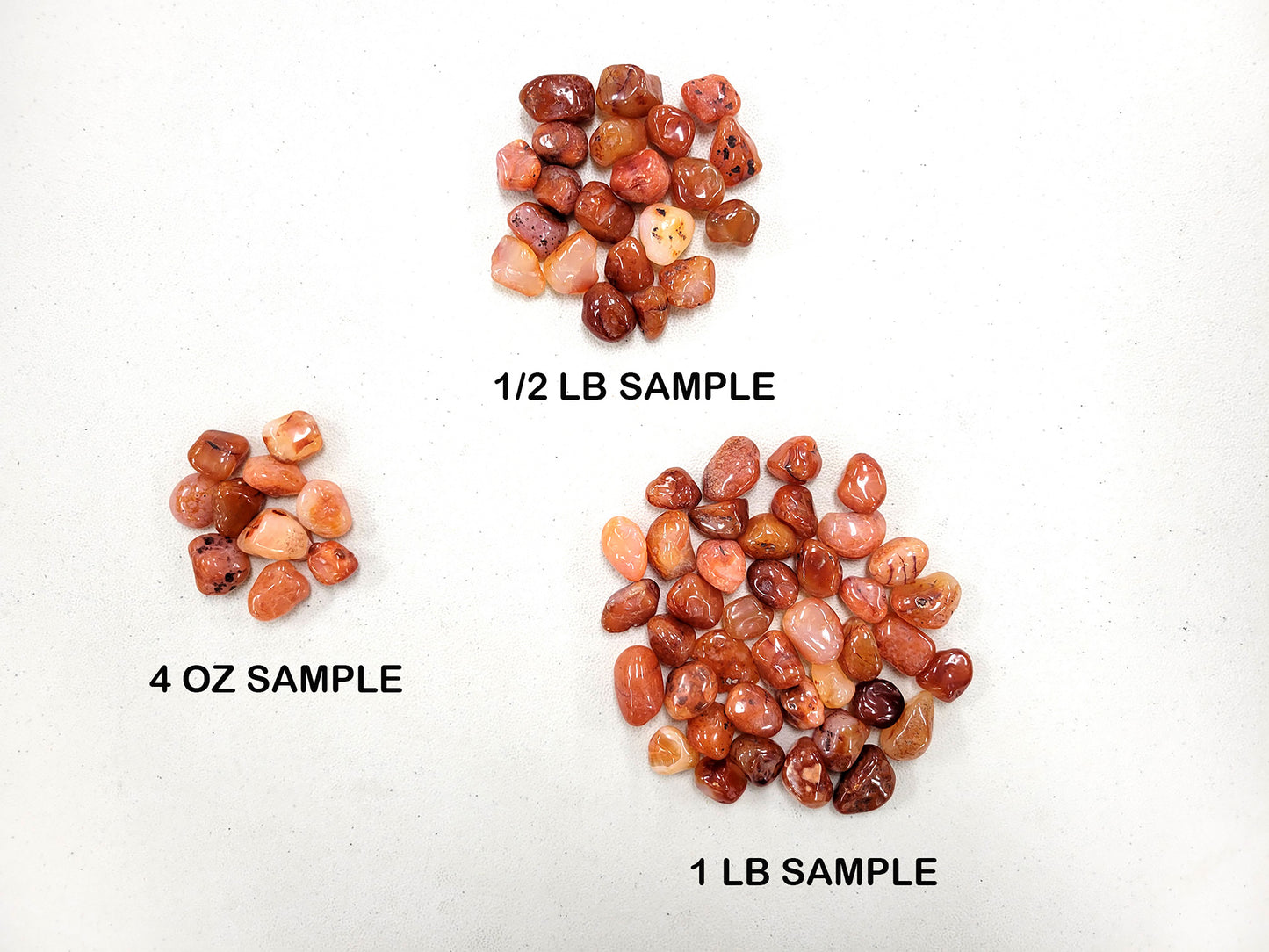 Tumbled Carnelian Crystals - Size SMALL 1/2 inch to 1 inch