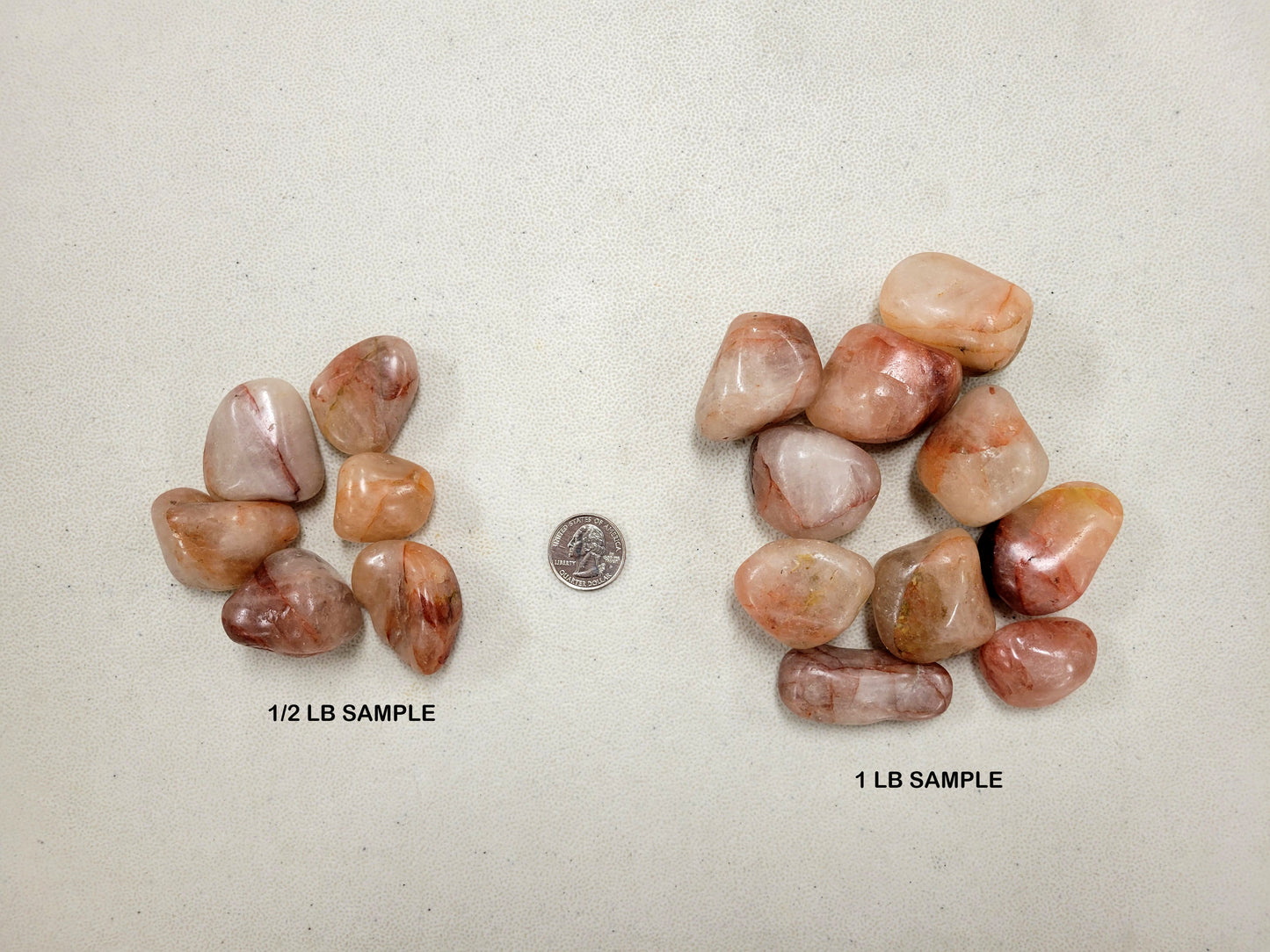 Tumbled Fire Quartz Crystal Stones From Madagascar