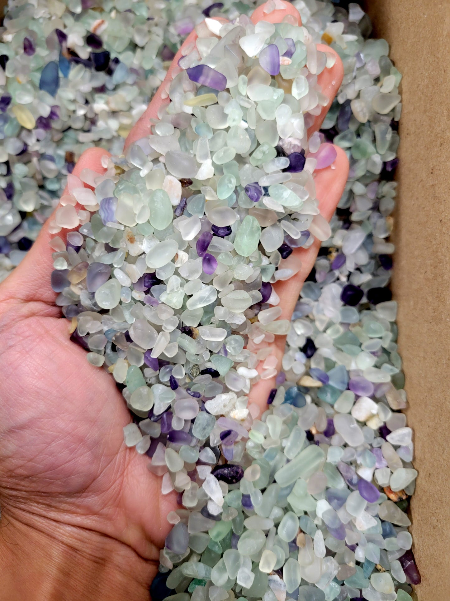 Tumbled Fluorite Crystal Chips Bulk