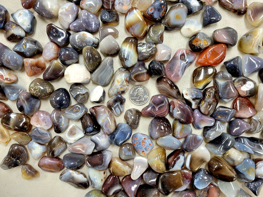 Tumbled Gray Botswana Agates - Size 3/4 to 2 inch