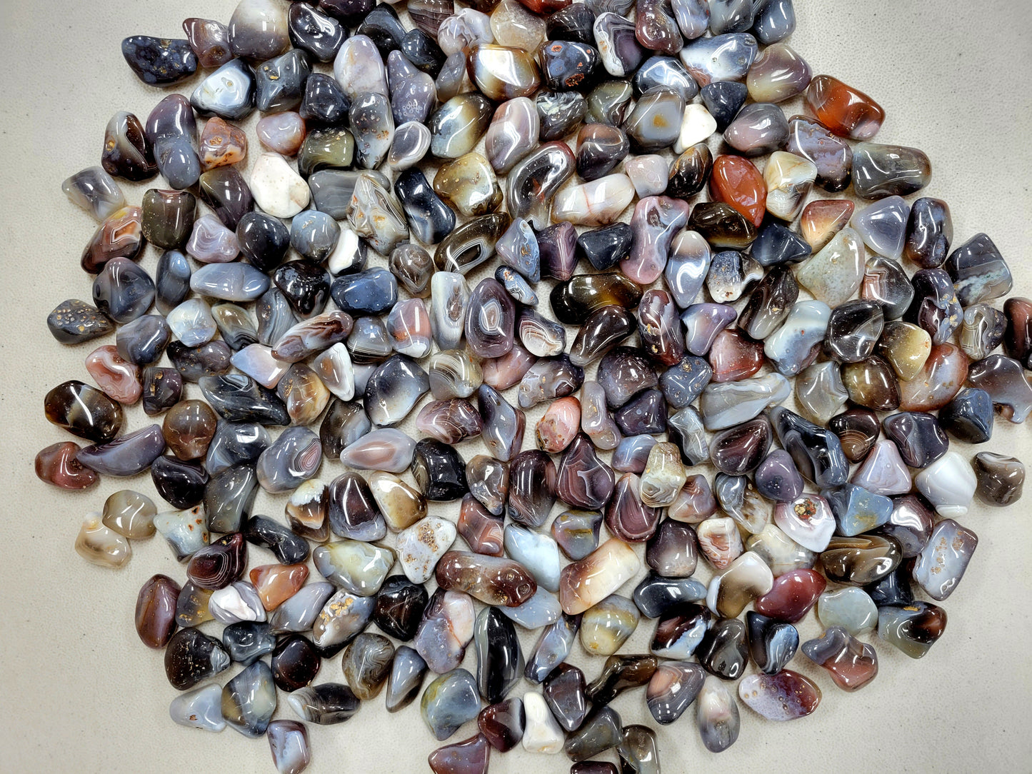 Tumbled Gray Botswana Agates - Size 3/4 to 2 inch