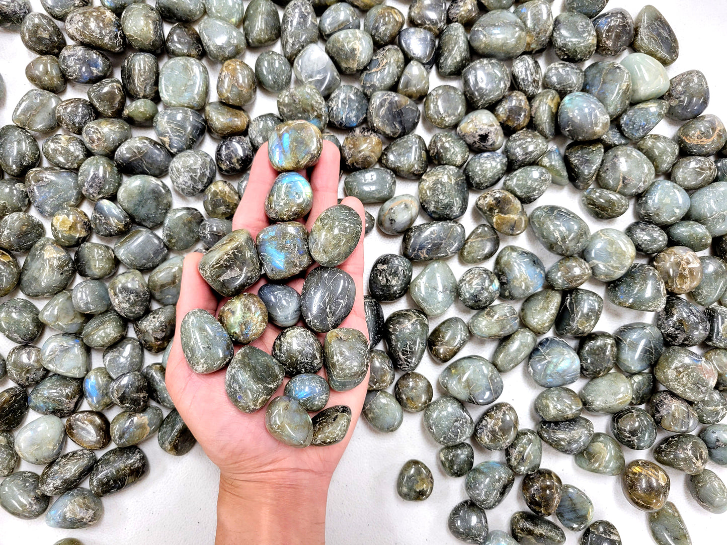 Tumbled Labradorite Crystals -  3/4 inch to 1.5 inches