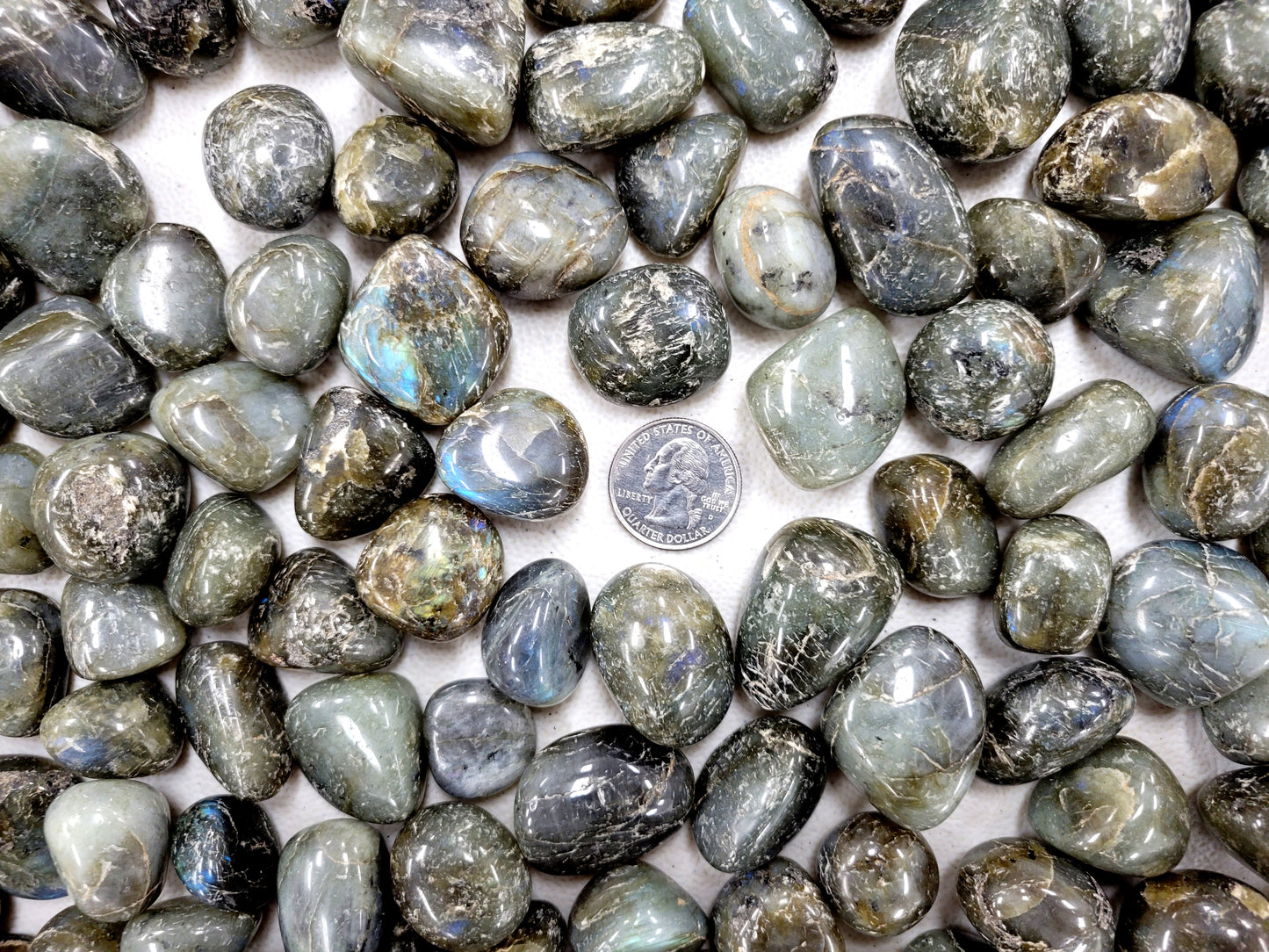 Tumbled Labradorite Crystals -  3/4 inch to 1.5 inches