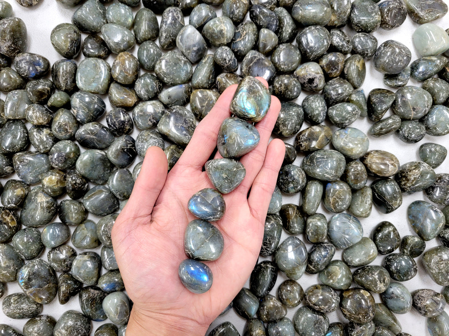 Tumbled Labradorite Crystals -  3/4 inch to 1.5 inches