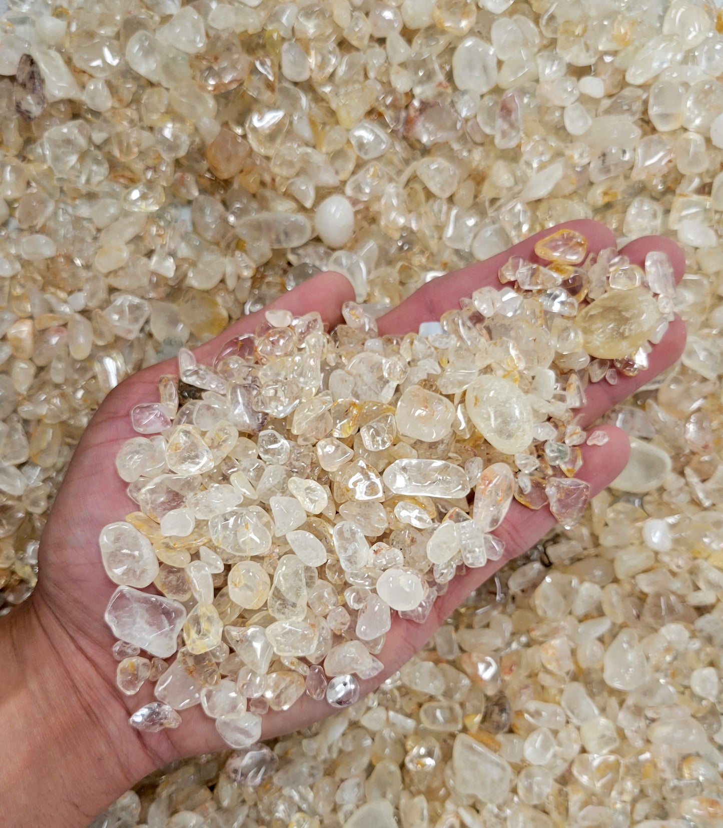 Tumbled Clear Quartz Crystal Chips Bulk