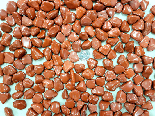 Tumbled Red Jasper Crystals - Size SMALL 1/2 inch to 1 inch