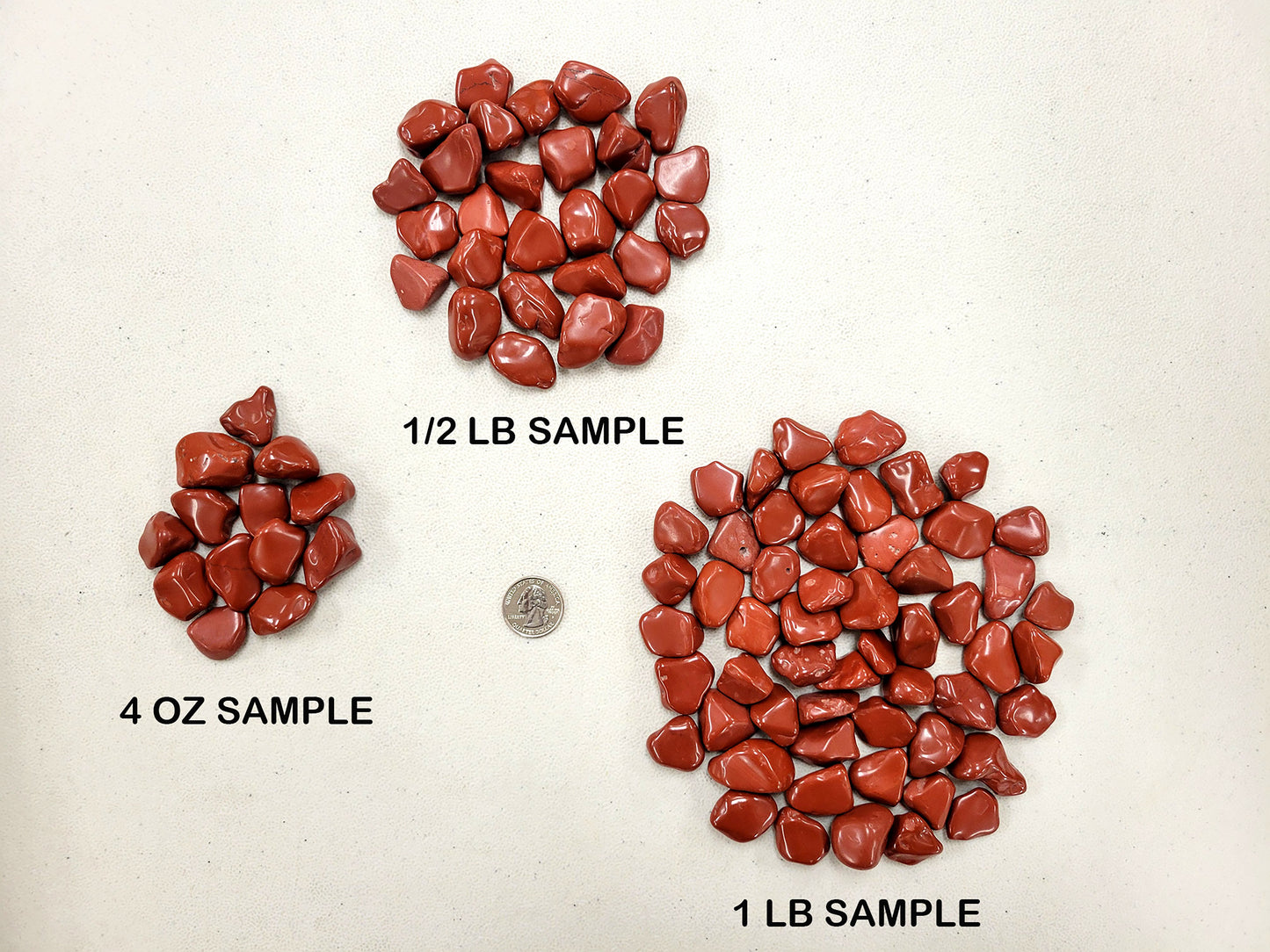 Tumbled Red Jasper Crystals - Size SMALL 1/2 inch to 1 inch