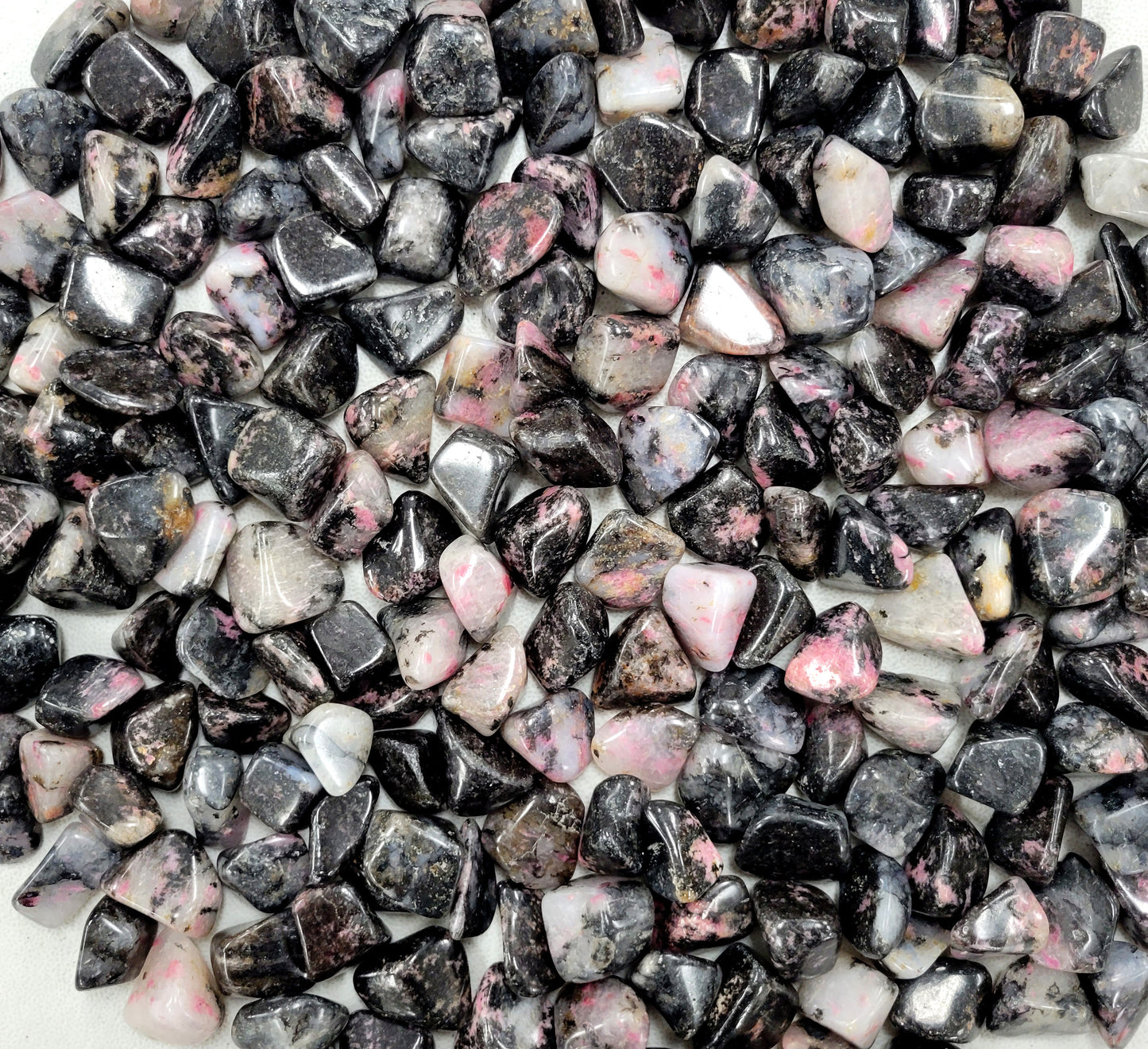 Tumbled Rhodonite Crystals Bulk from Madagascar