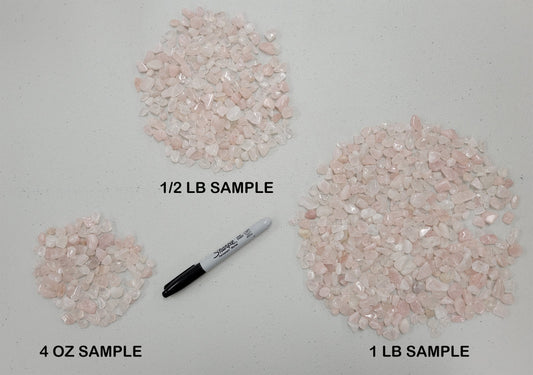 Tumbled Rose Quartz Chips - Bulk Tumbled Stones