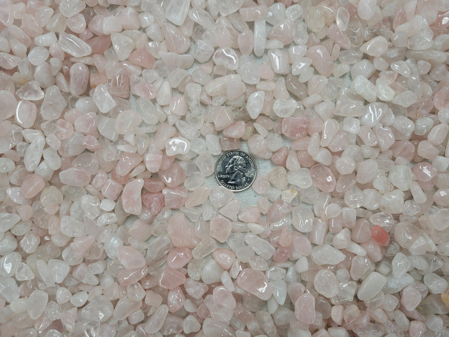 Tumbled Rose Quartz Chips - Bulk Tumbled Stones