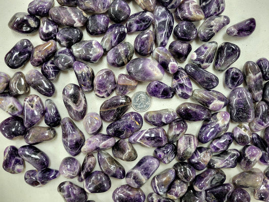 Tumbled Dark Amethyst Crystals - South Africa