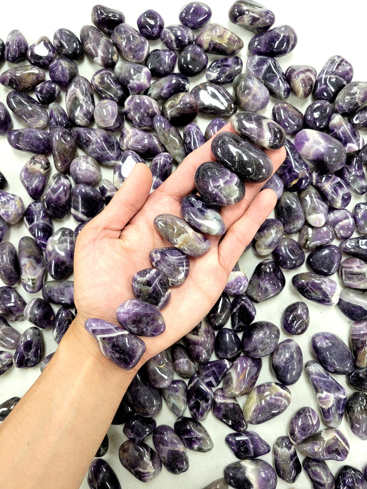 Tumbled Dark Amethyst Crystals - South Africa