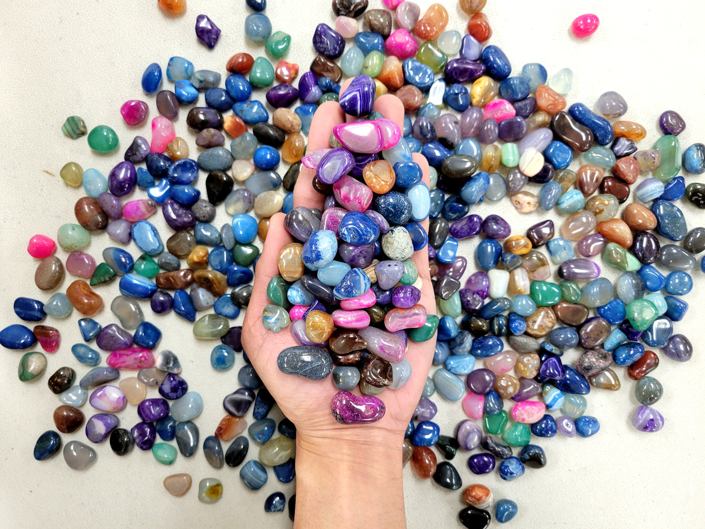 Small Tumbled Agate Crystals - Dyed or Natural