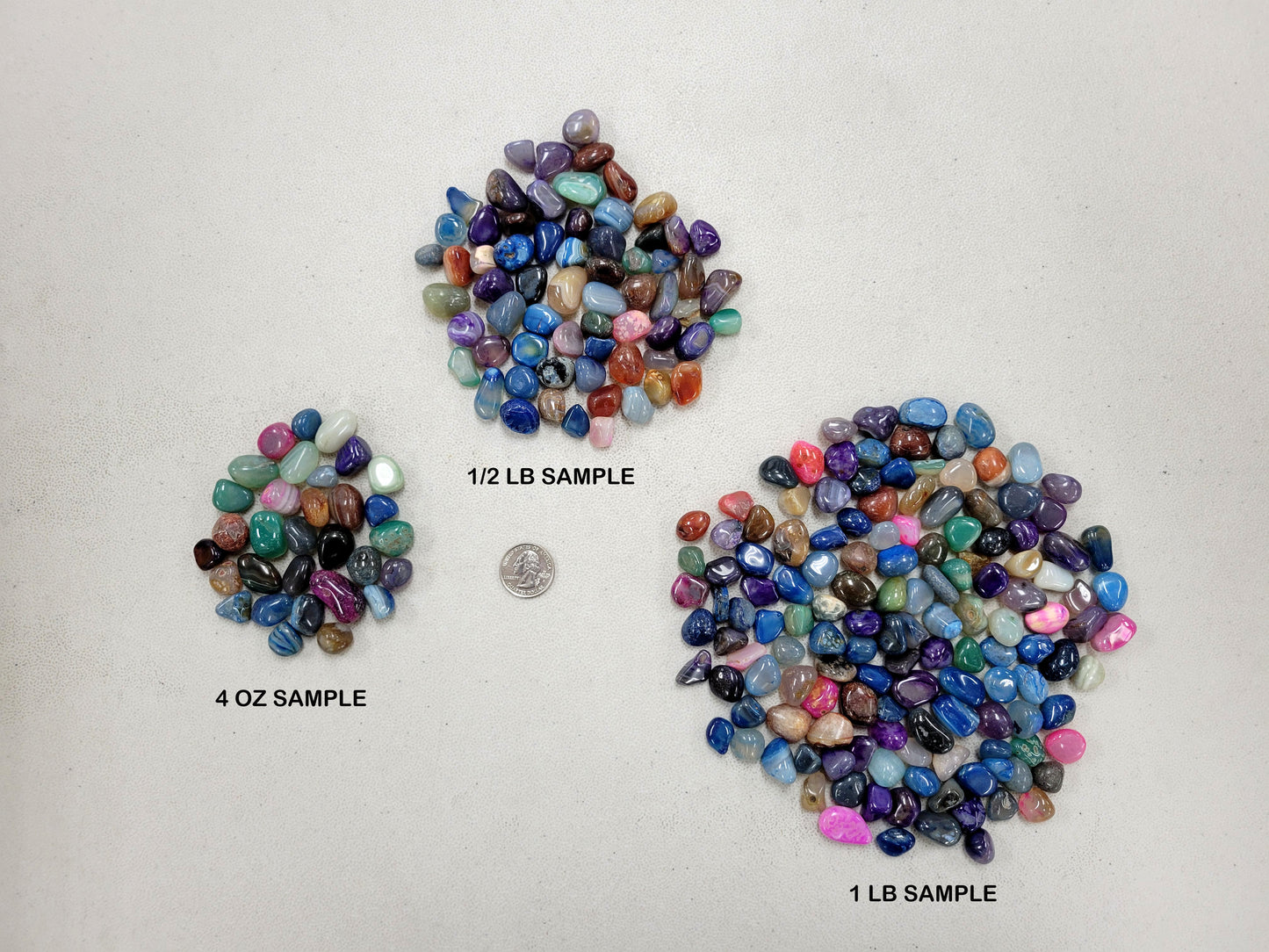 Small Tumbled Agate Crystals - Dyed or Natural