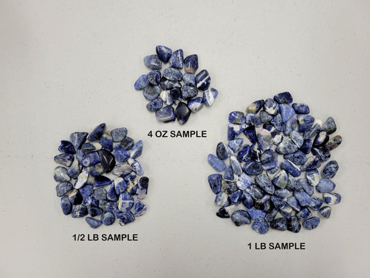 Bulk Tumbled Sodalite Crystals - Size SMALL - 1/2" to 1"