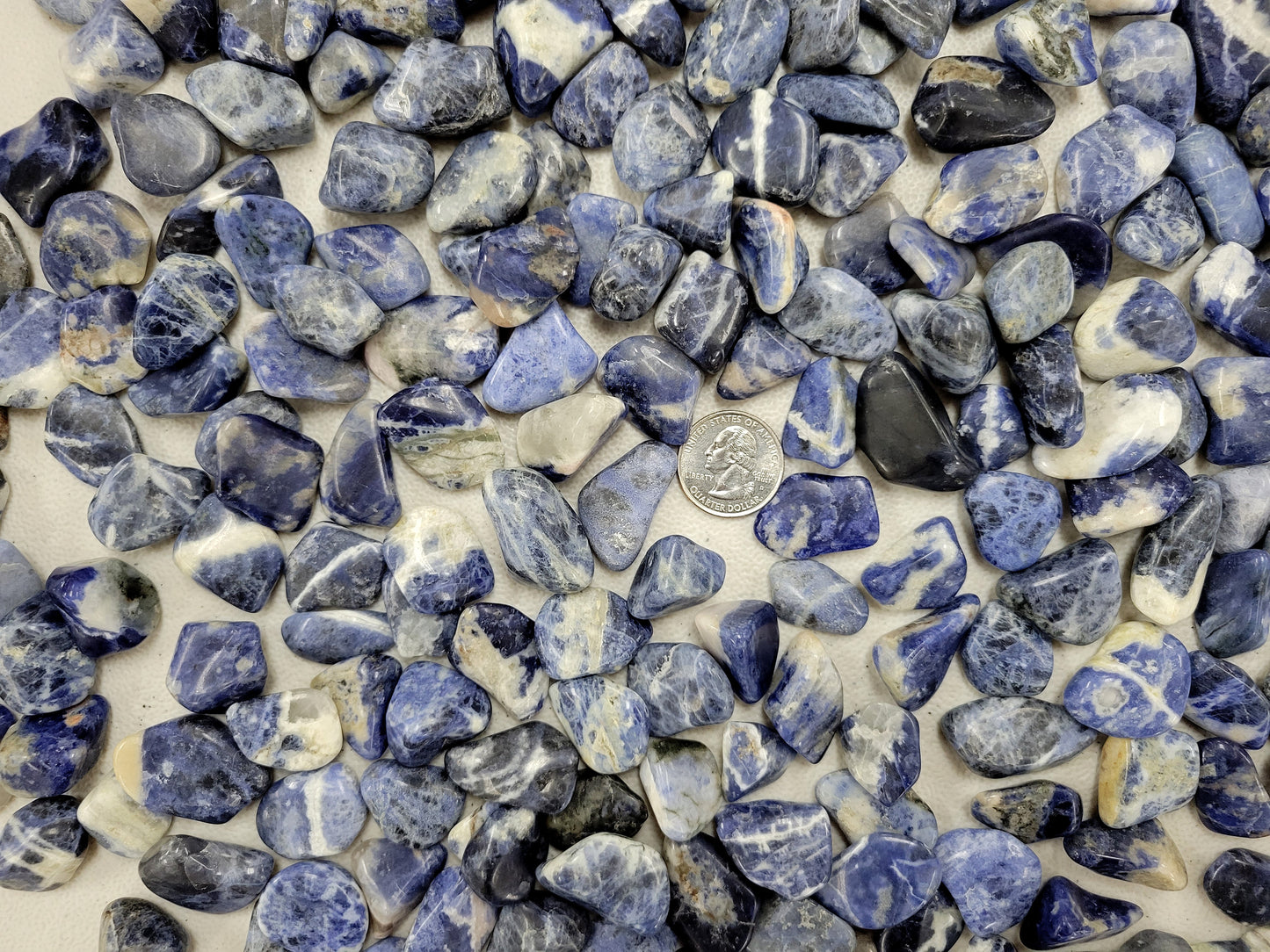 Bulk Tumbled Sodalite Crystals - Size SMALL - 1/2" to 1"