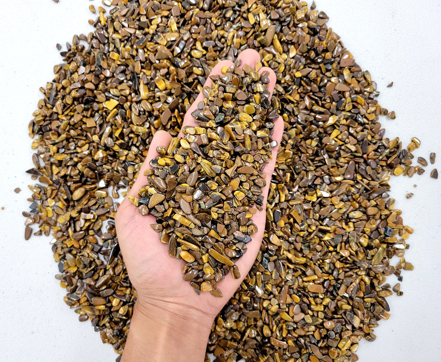 Tumbled Tiger's Eye Chips Bulk