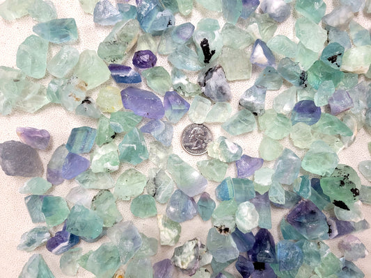 Small Fluorite Crystal Chunks - Bulk Rough Stones