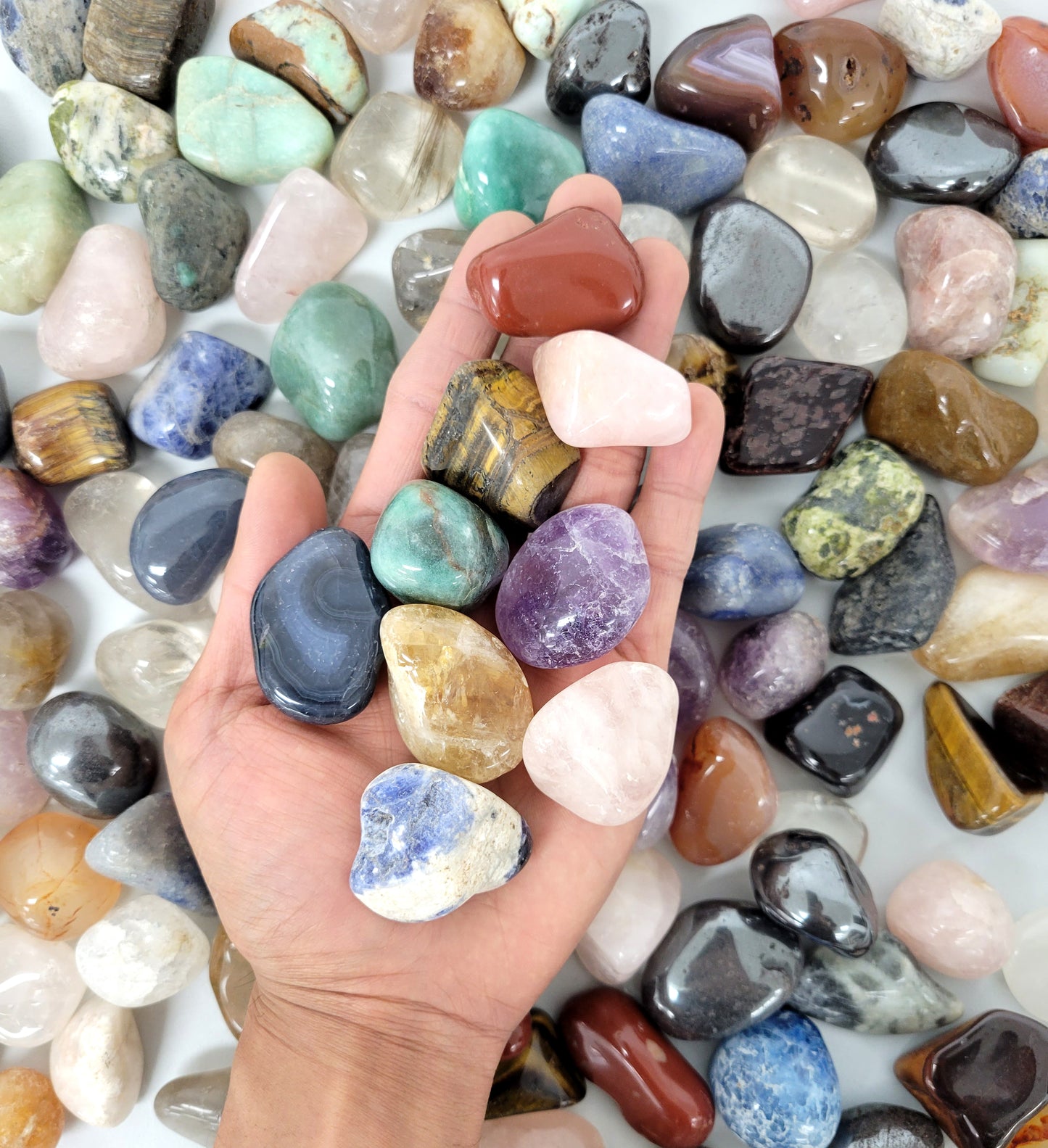 Mixed Tumbled Stones Bulk - Large Size