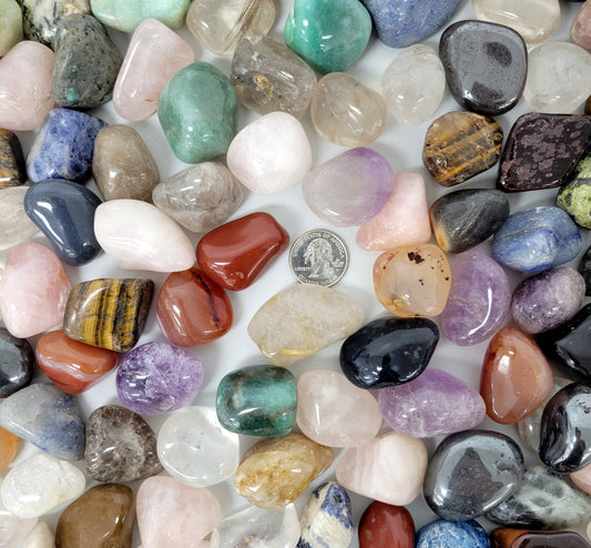 Mixed Tumbled Stones Bulk - Large Size