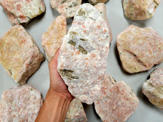 GIANT Raw Sunstone Crystal Specimens from India
