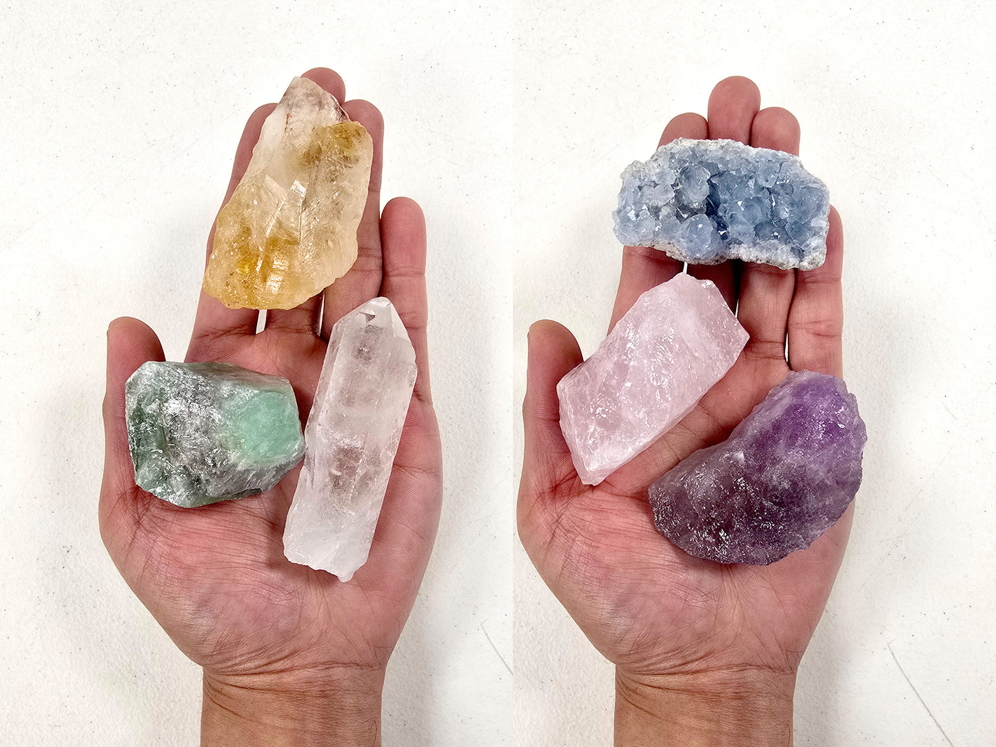 6 Pieces Jumbo Crystals Healing Gift Set