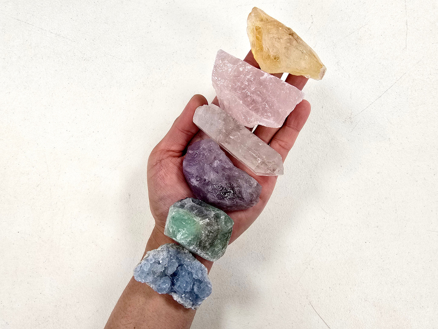 6 Pieces Jumbo Crystals Healing Gift Set