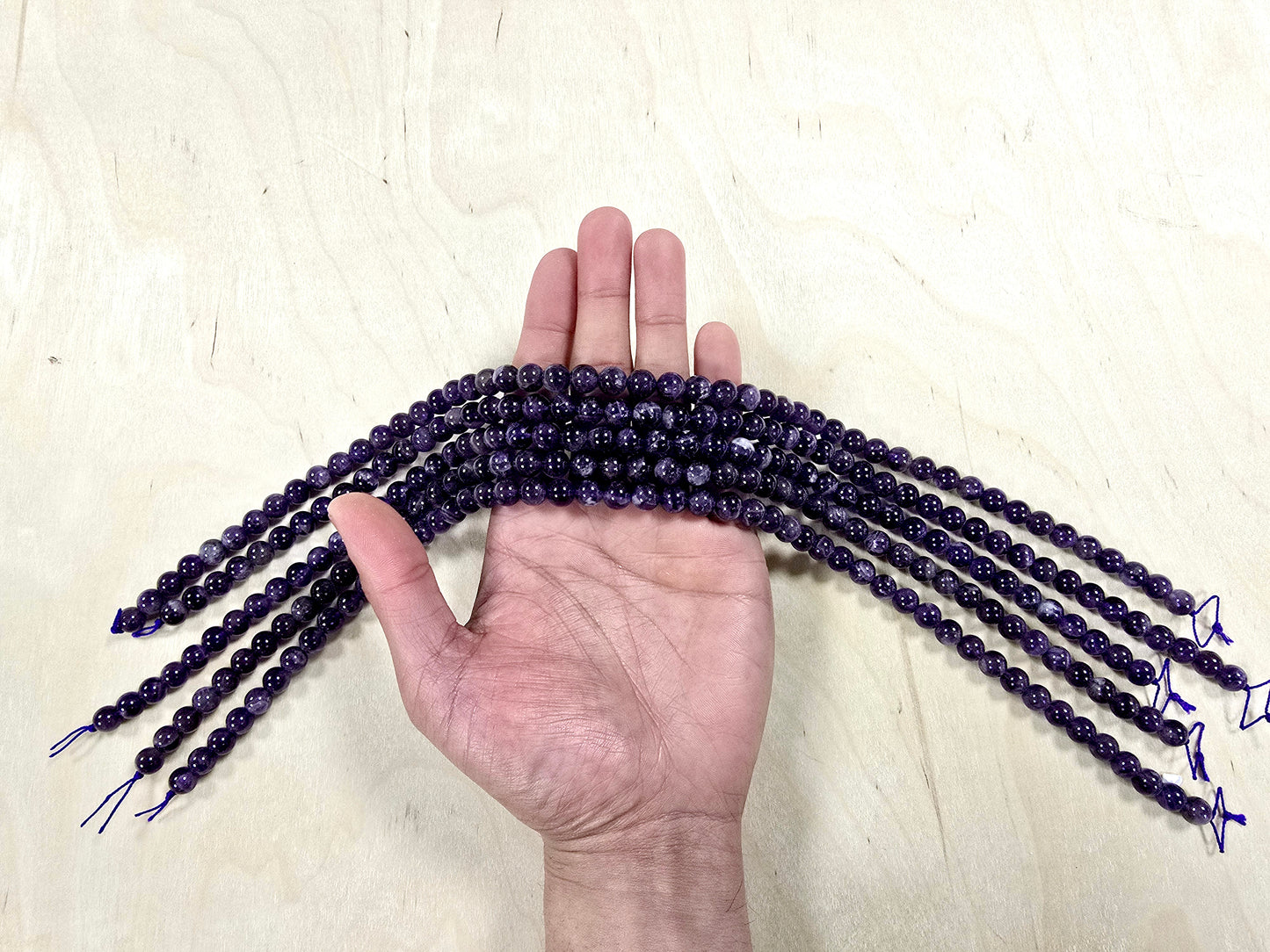 Amethyst Round Beads in 16 inch Strand
