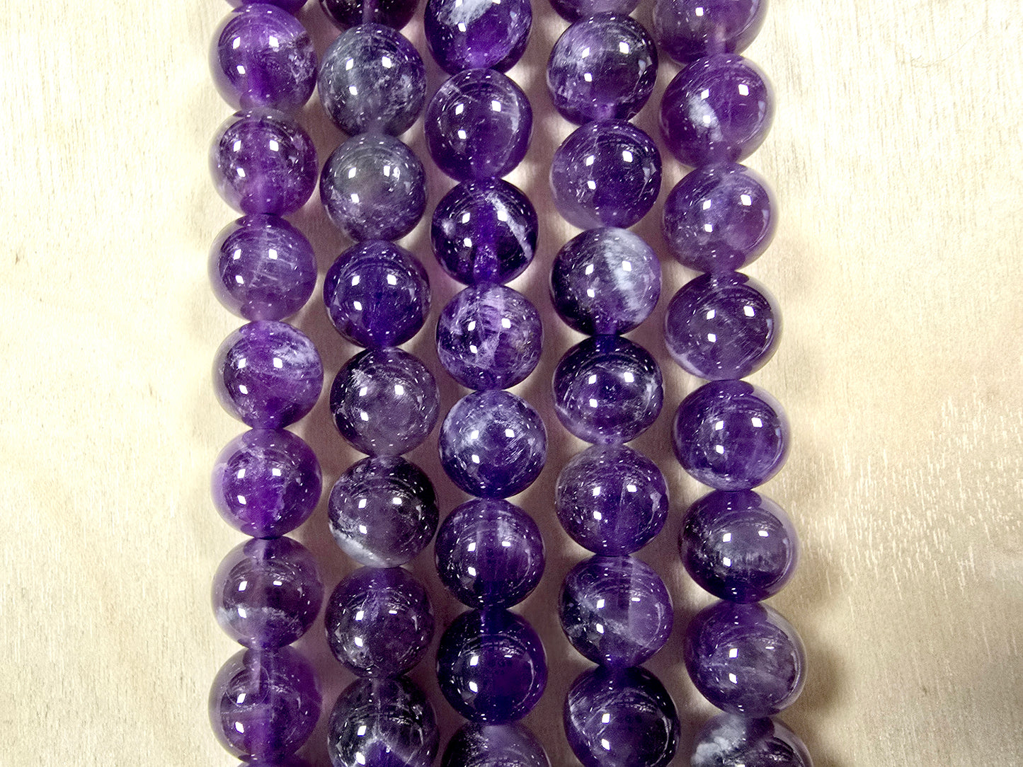 Amethyst Round Beads in 16 inch Strand