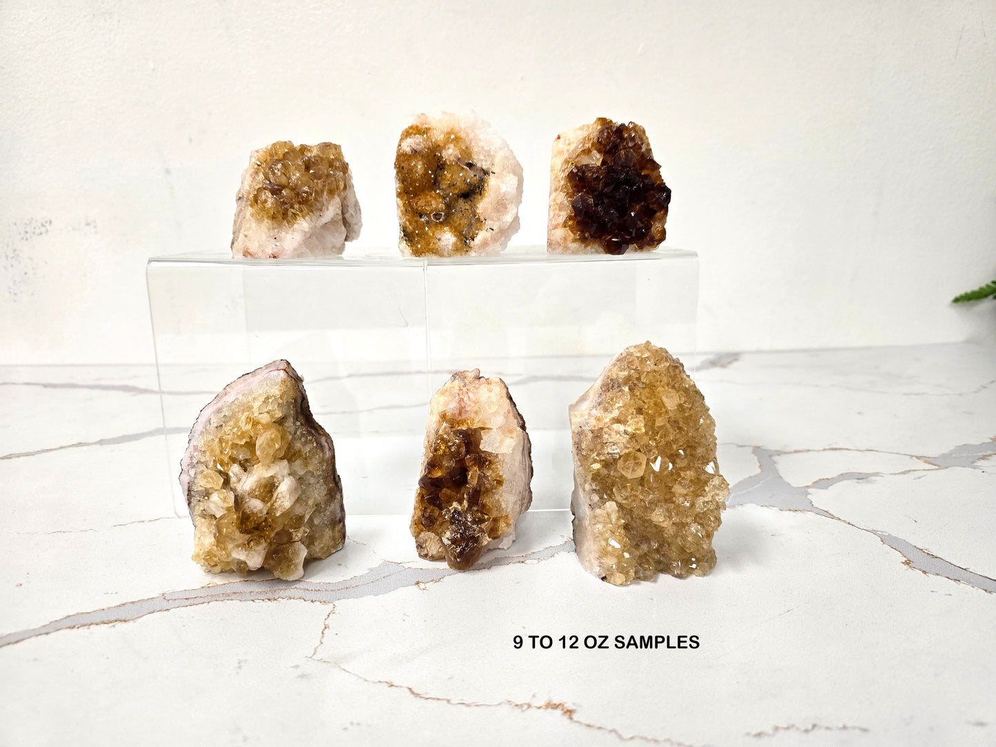 Citrine Crystal Cut Base Free Standing Geode for Display & Healing