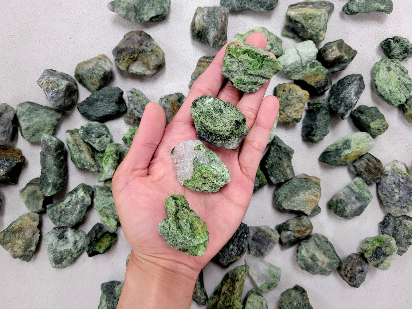 Rough Diopside Crystal Stones from Brazil - Bulk Raw Crystals