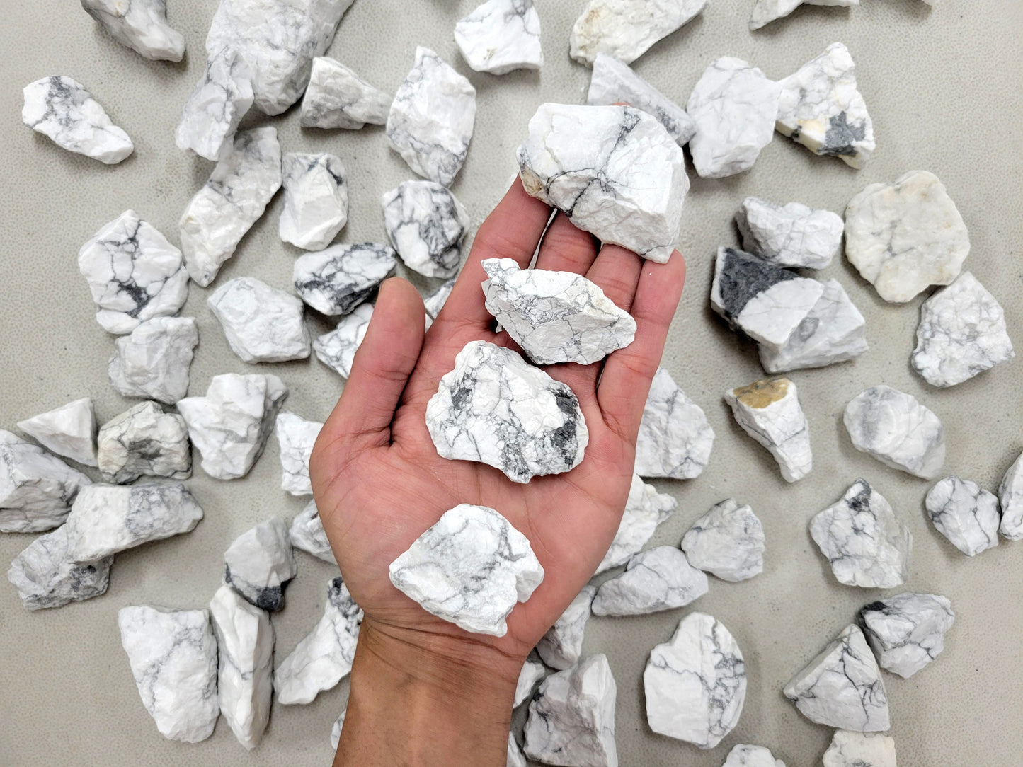 Howlite Crystals Raw Rough Stones Bulk