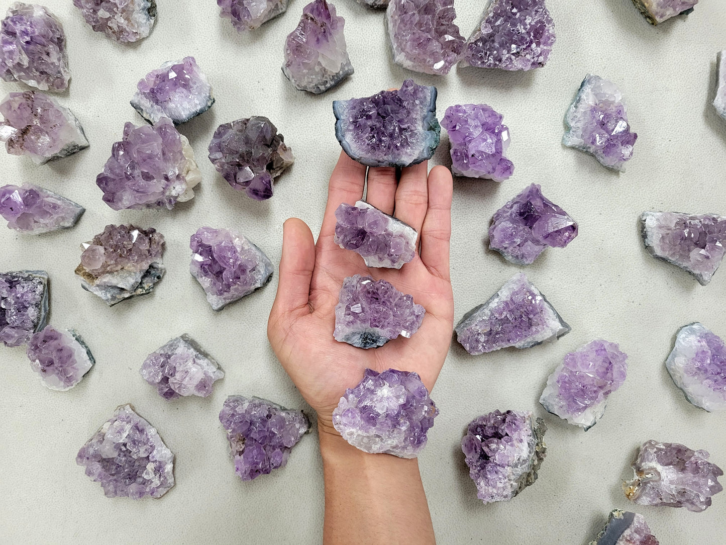 Mini Amethyst Clusters From Brazil