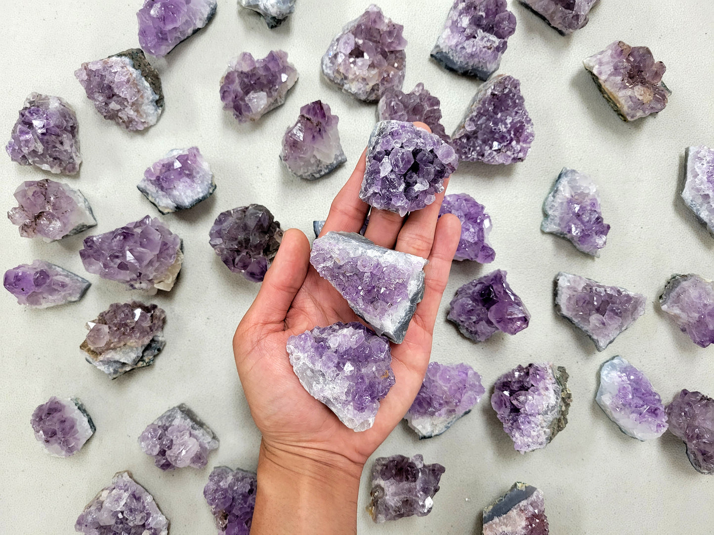 Mini Amethyst Clusters From Brazil