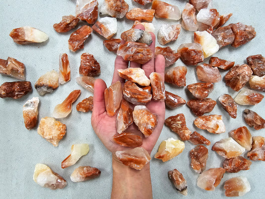 Red Calcite Crystals Raw Rough Stones Bulk