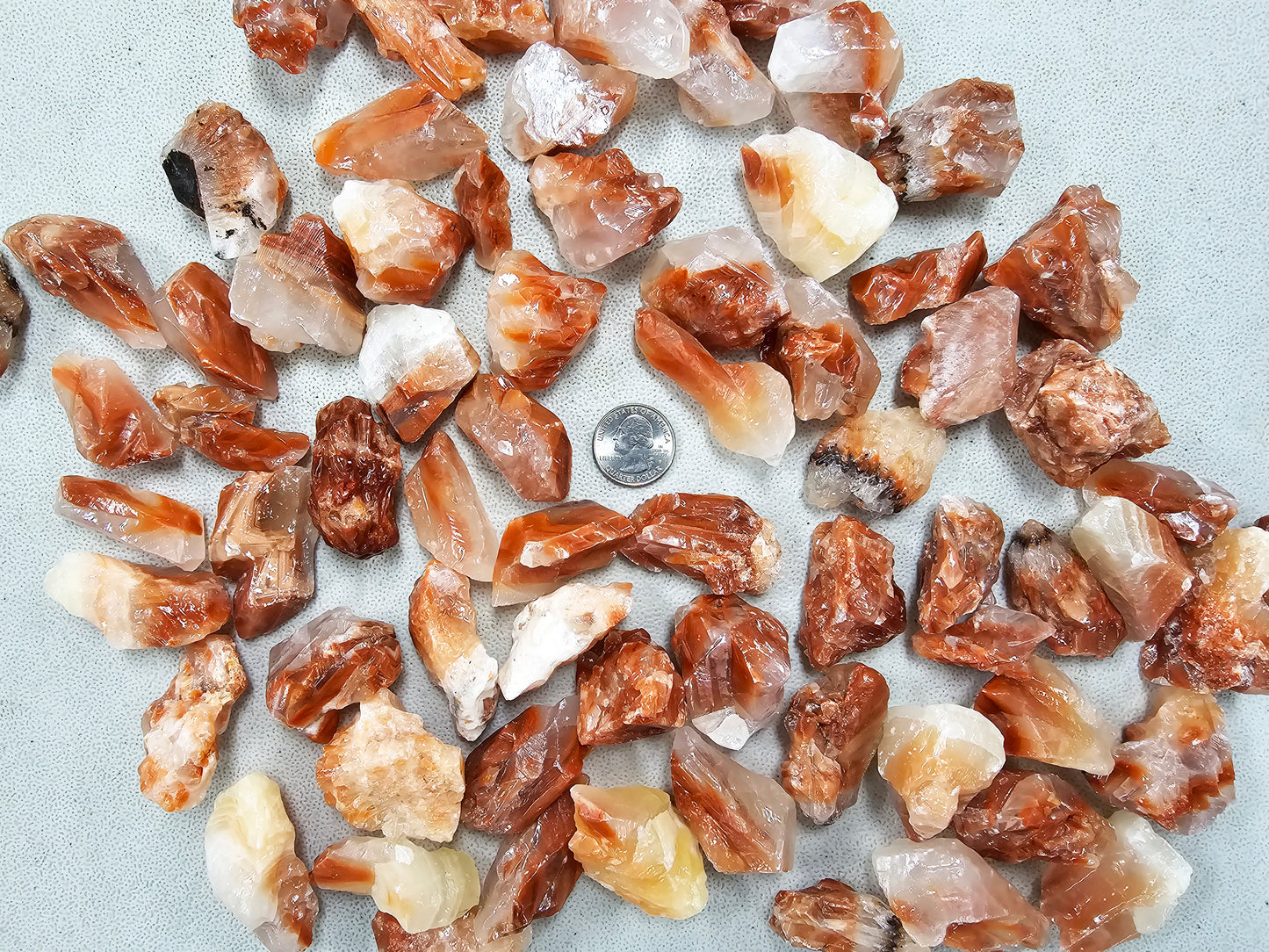 Red Calcite Crystals Raw Rough Stones Bulk