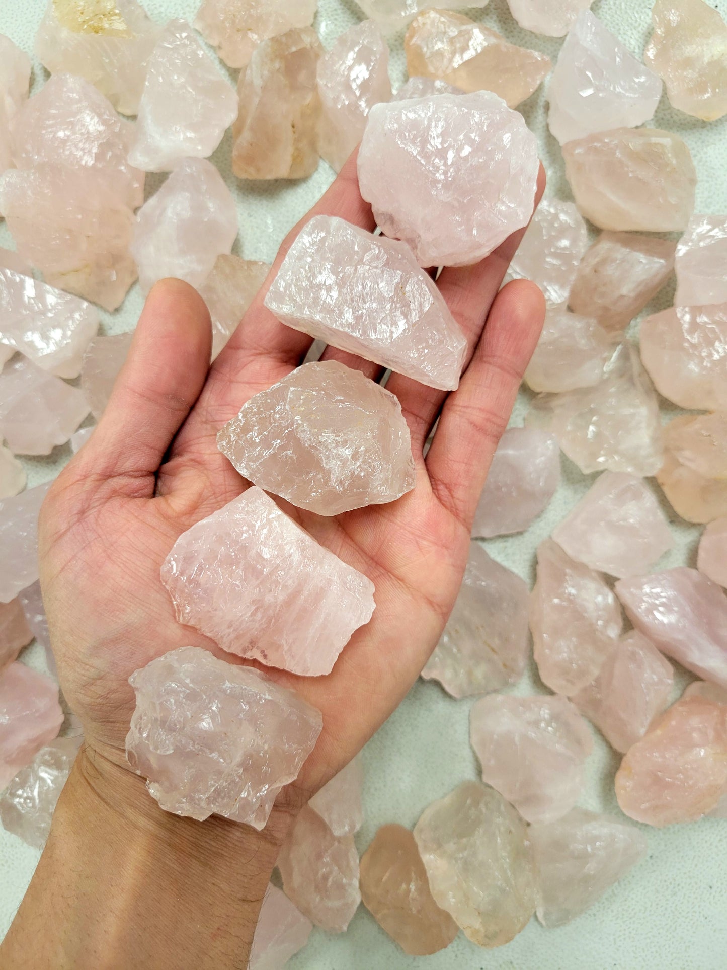 Rose Quartz Large Chunks - Rough Stones Bulk